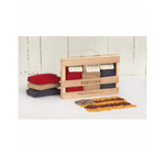 Wabash Valley Farms Burlap Popcorn Wooden Box Set - 13oz each: Vintage Red, Sweet Baby Blue & Big and Yellow | Wabash Valley Farms