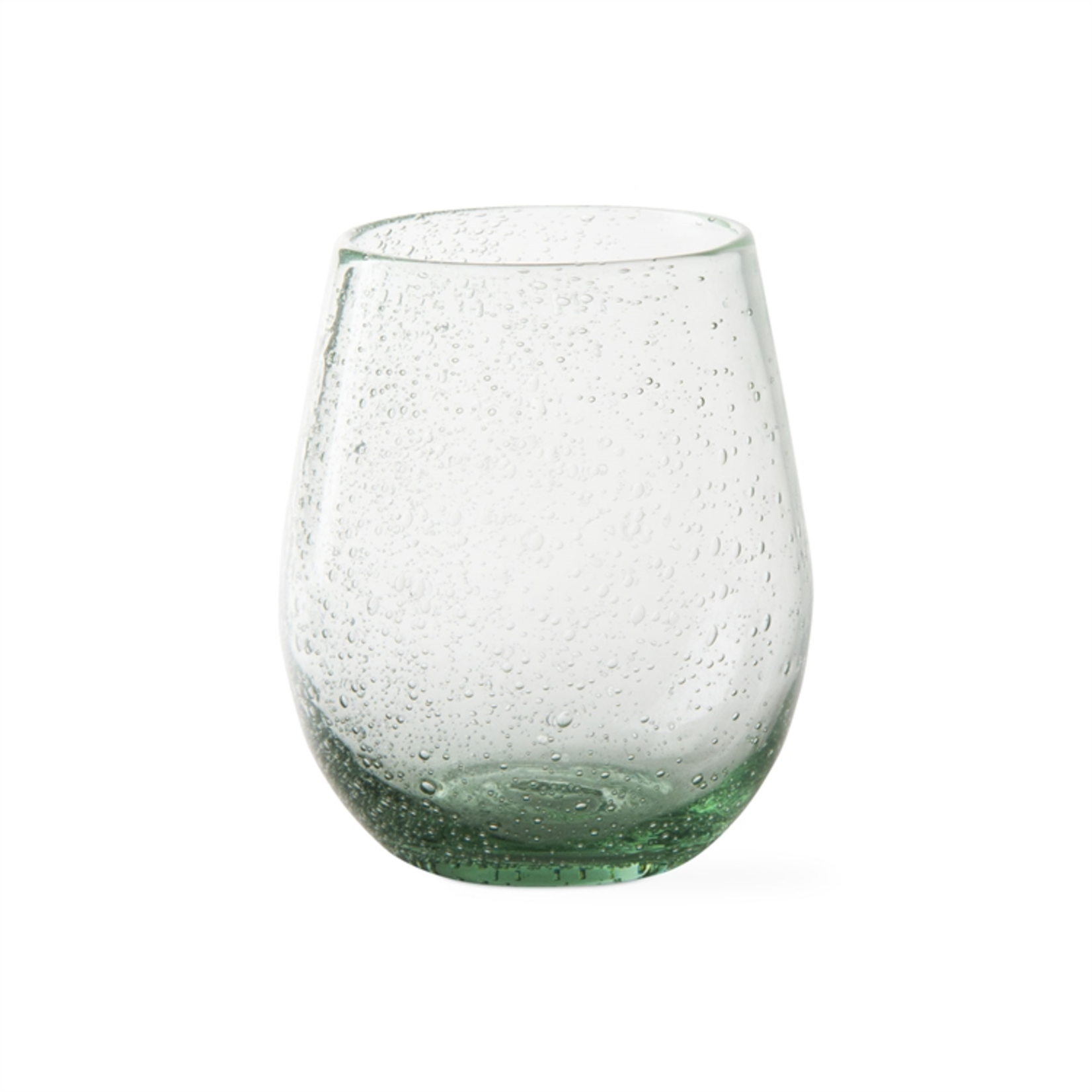 Tag Stemless Wine Bubble Glass, Light Green