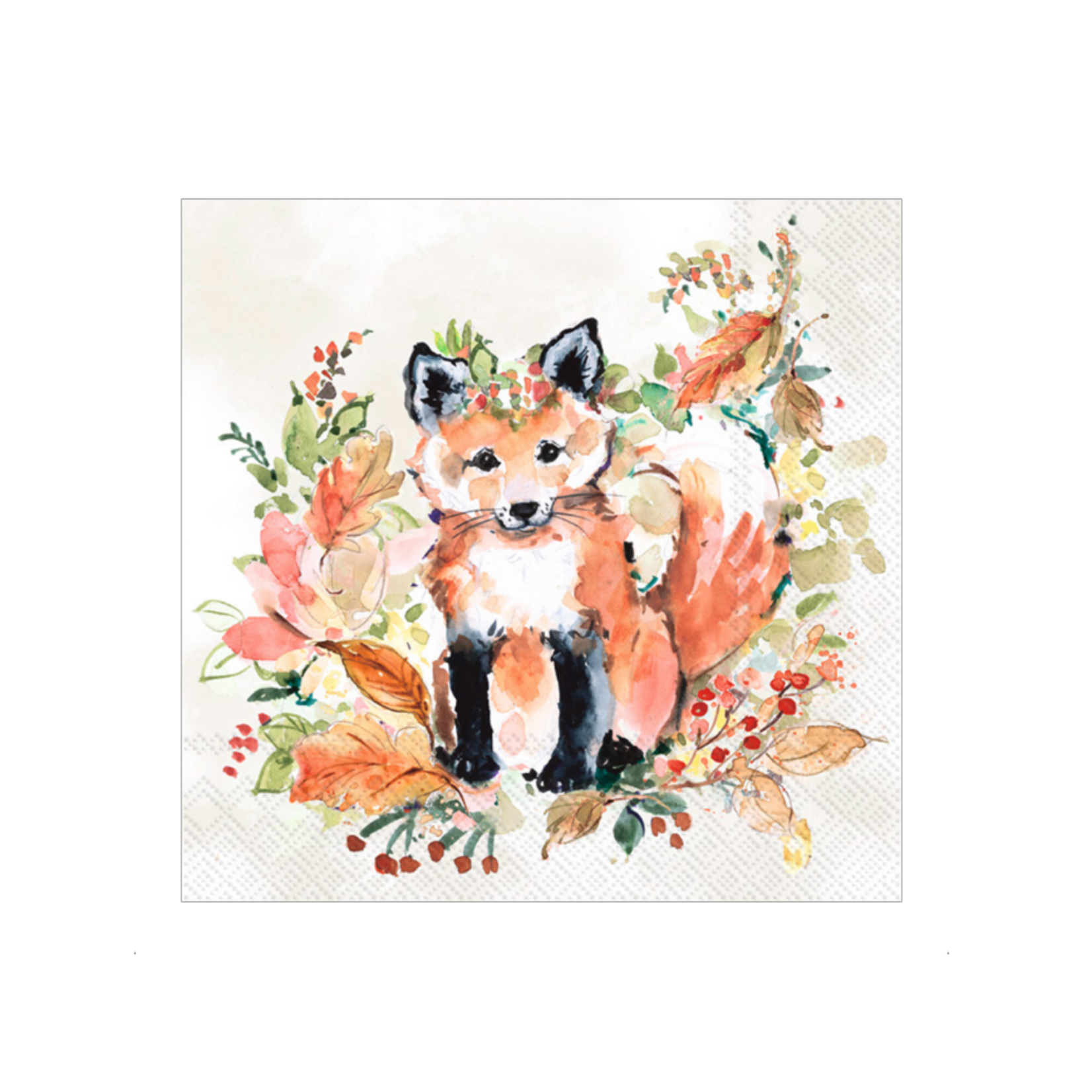 Boston International Luncheon Napkin, Fall Sweet Fox | Boston International