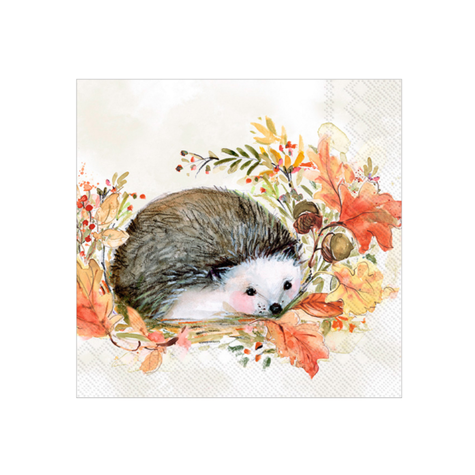 Boston International Luncheon Napkin, Fall Sweet Hedgehog | Boston International
