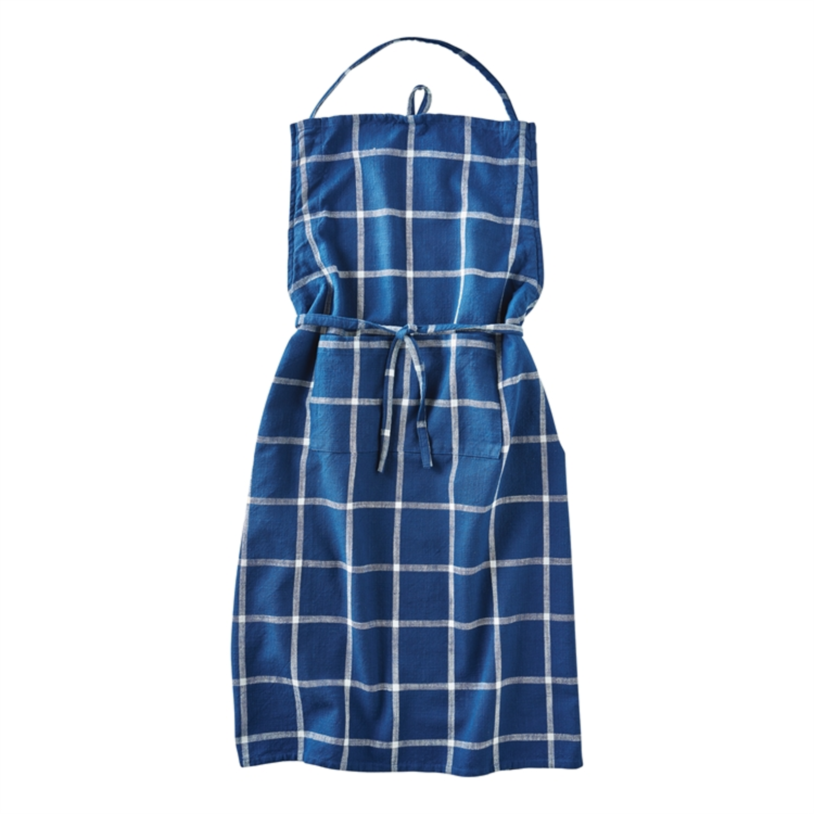 Tag Apron, Classic Check - Navy