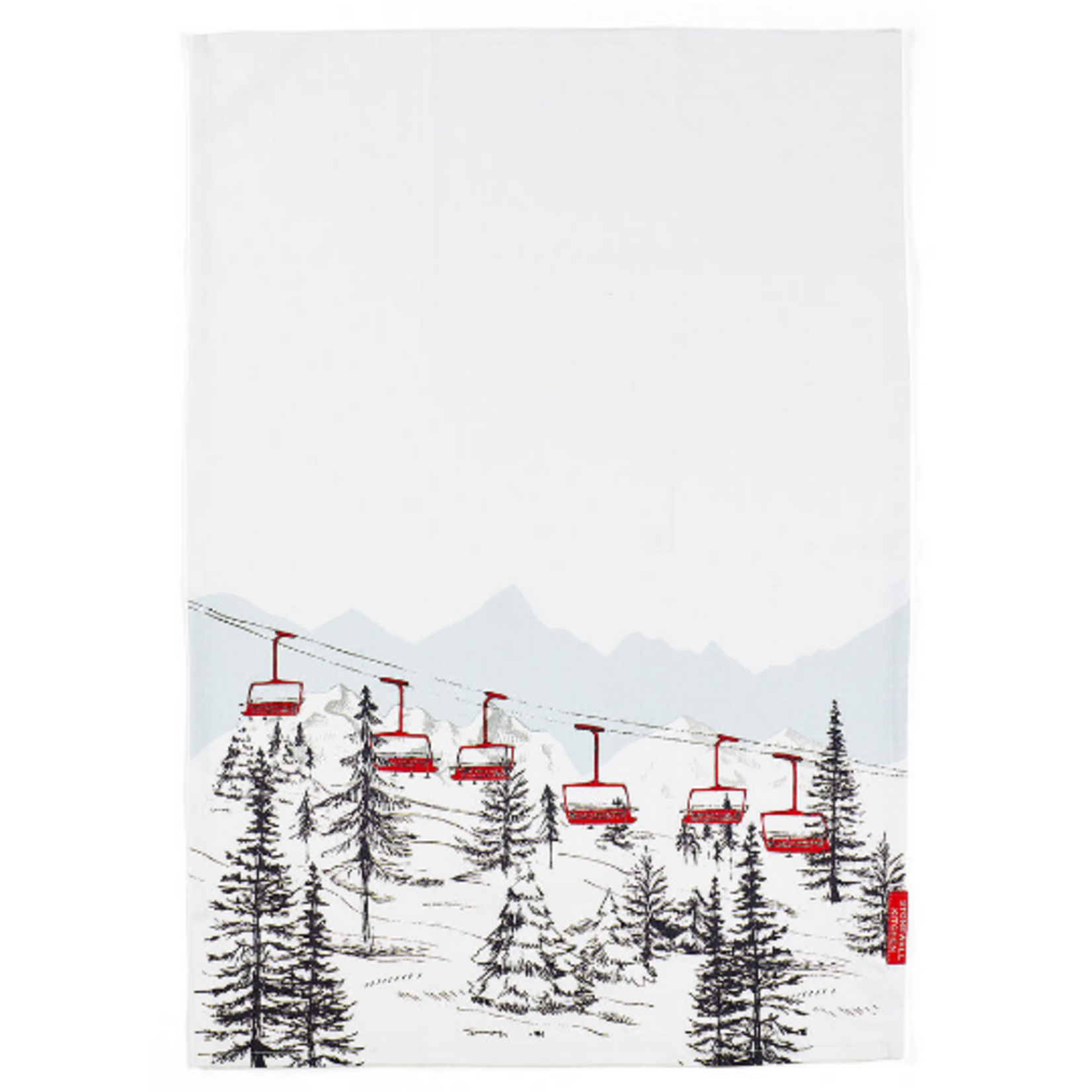 Stonewall Kitchen Winter Tea Towel, Ski Lift | Stonewall Kitchen