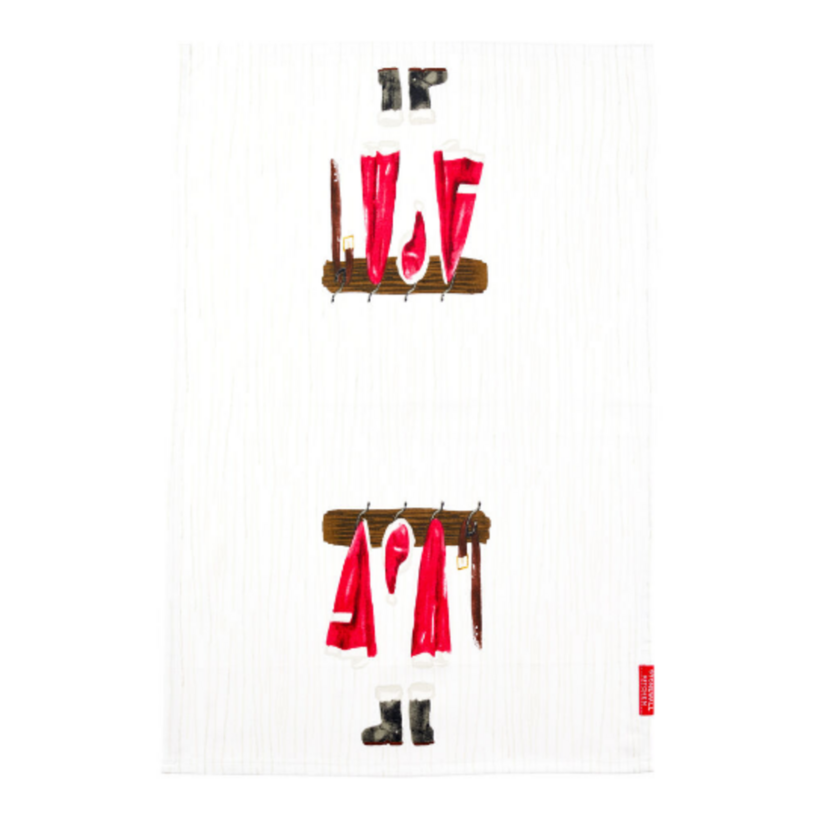 Stonewall Kitchen Winter Tea Towel, Santa's Home | Stonewall Kitchen