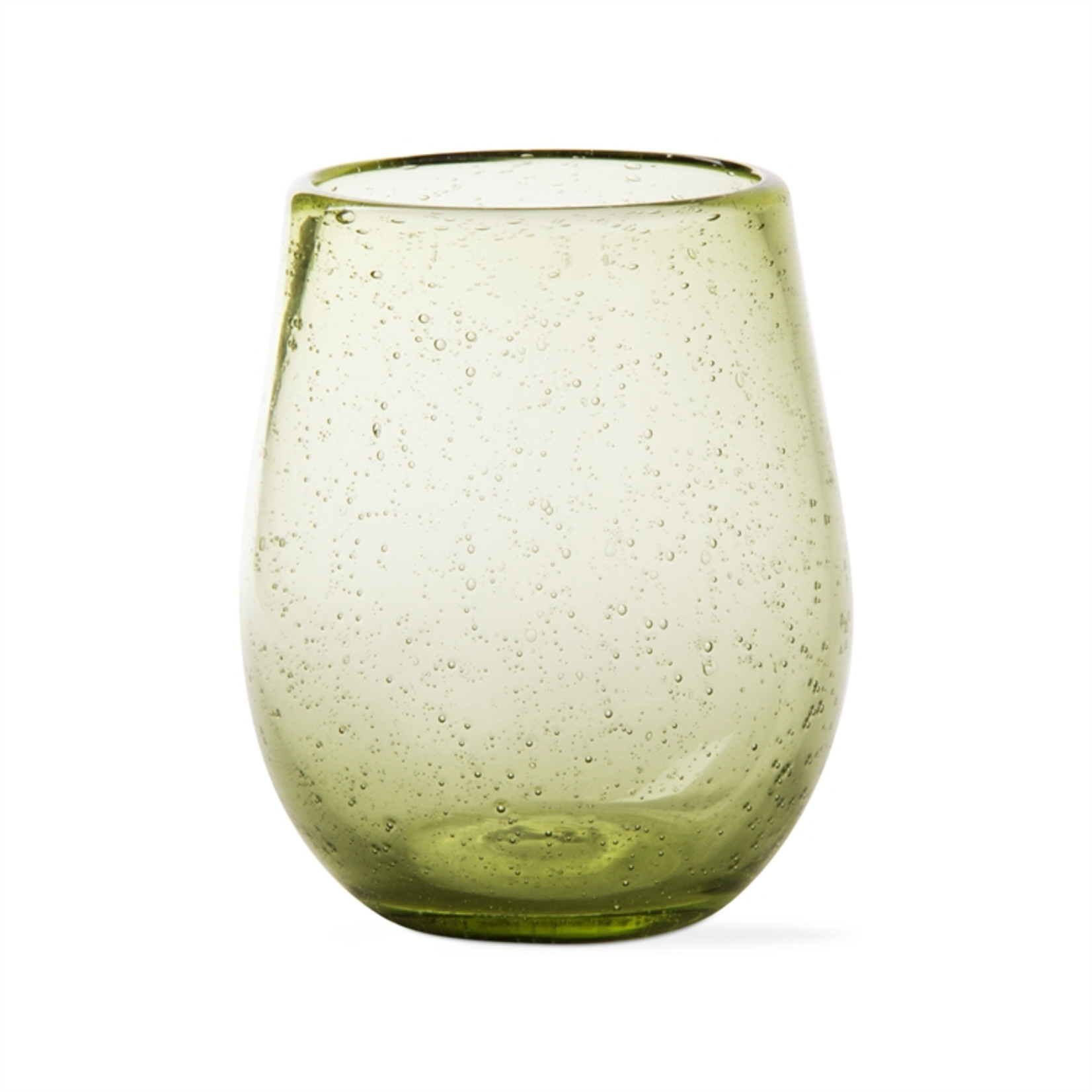 Tag Stemless Wine Bubble Glass, Green Foliage | Tag