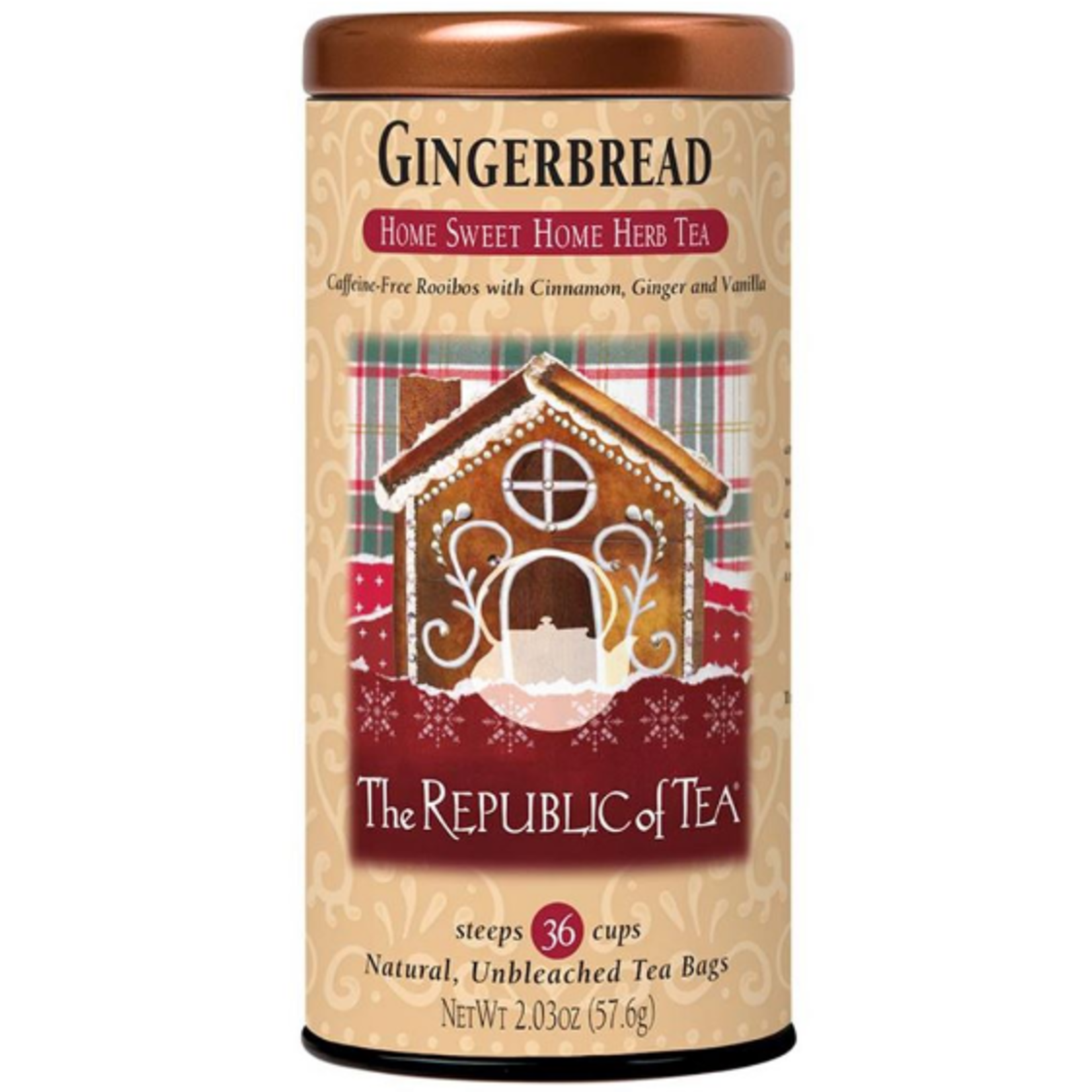 The Republic of Tea Gingerbread Red Tea, 36 Bag Tin | The Republic of Tea