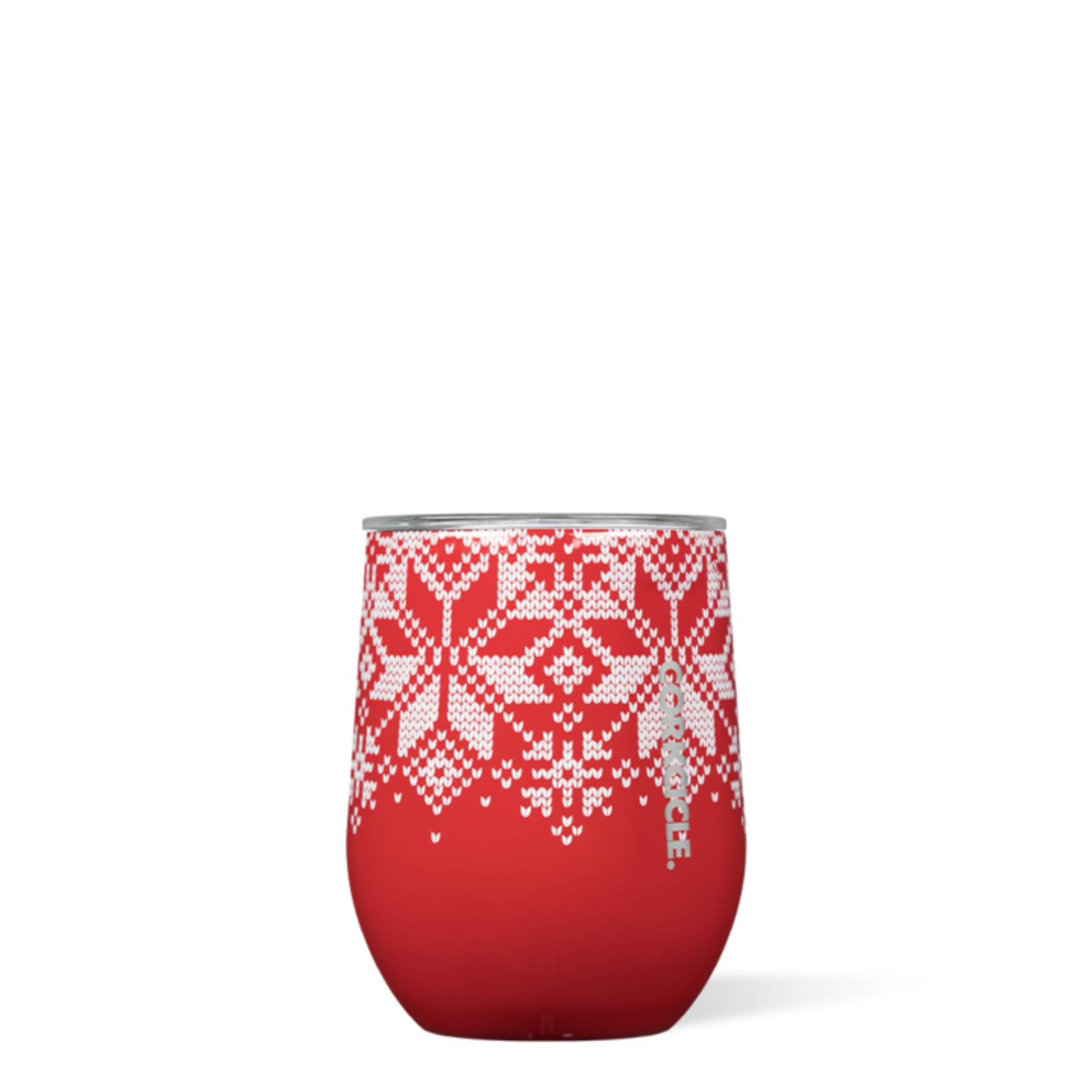 Corkcicle Corkcicle Stemless 12oz, Fairisle Red