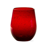 Tag Stemless Wine Bubble Glass, Red