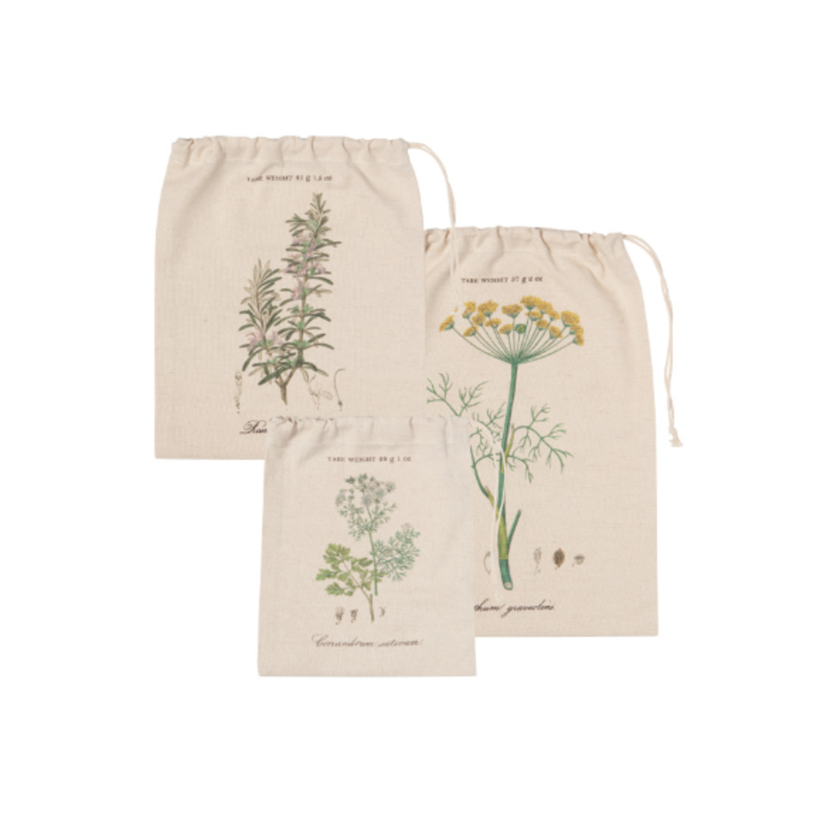 Now Designs Produce Bag, set/3, Garden Herbs