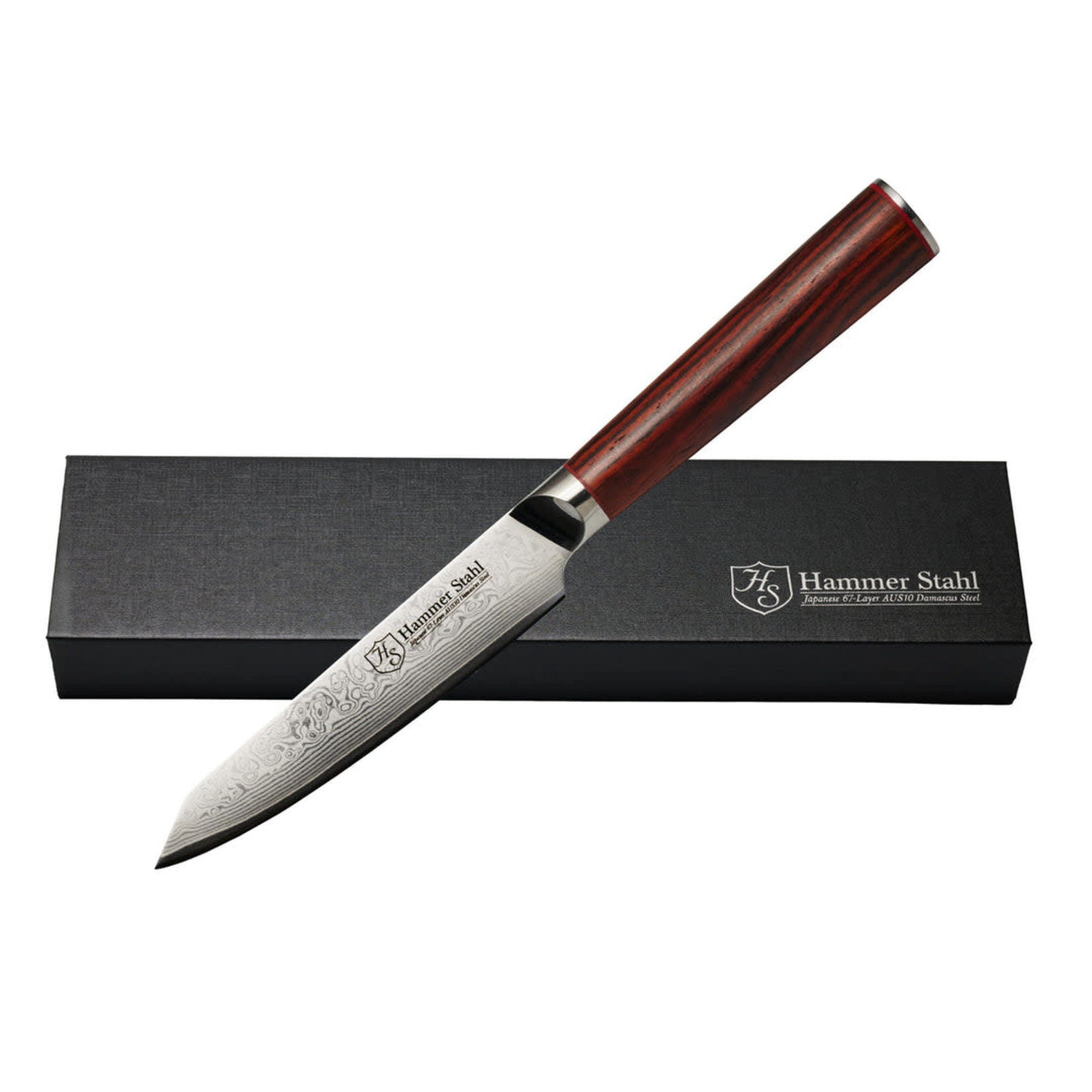 Hammer Stahl 5" Utility Knife, Damascus | Hammer Stahl