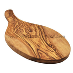 Naturally Med Olive Wood Garlic Board w/ Handle