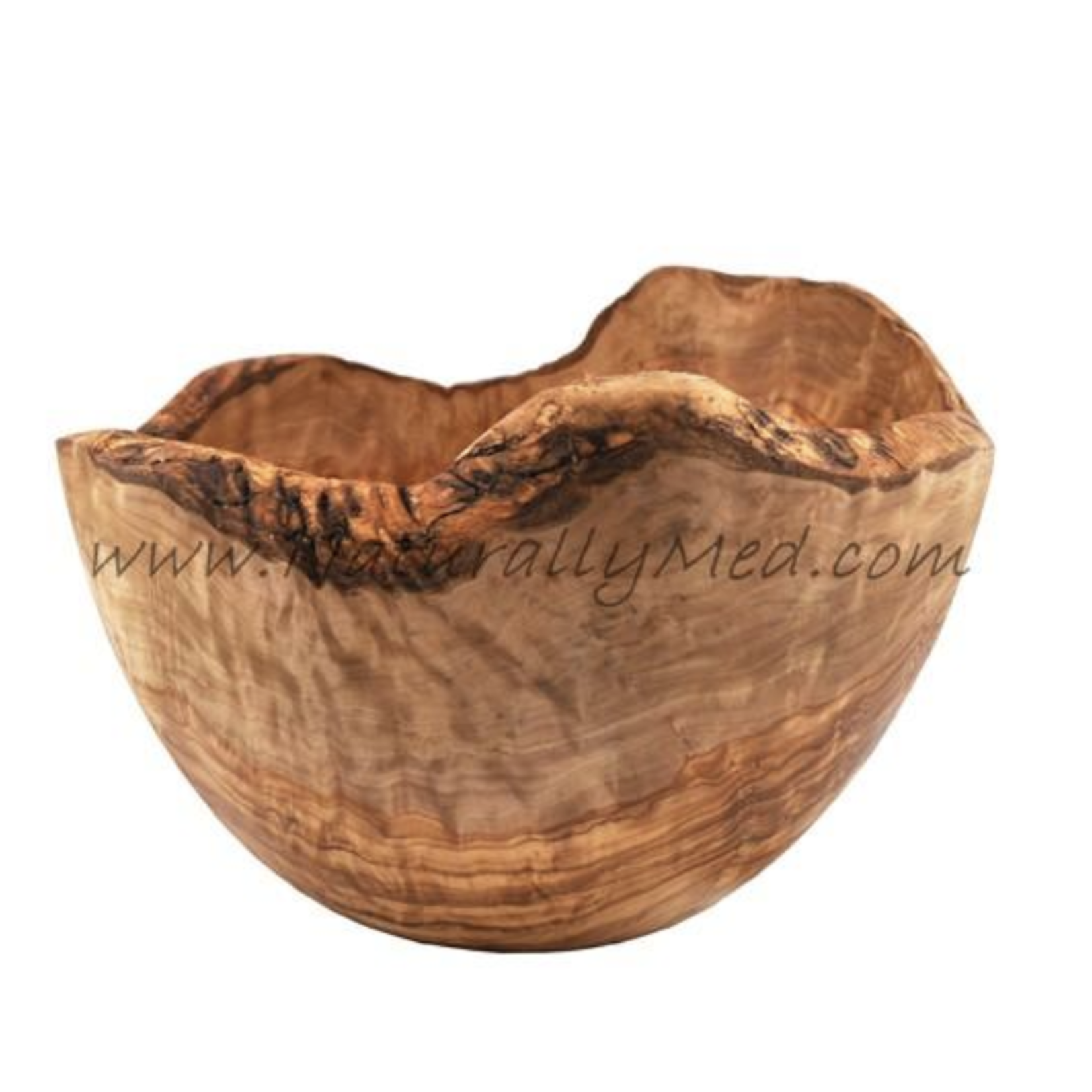 Naturally Med Olive Wood Natural Salad Bowl - 9.5" | Naturally Med