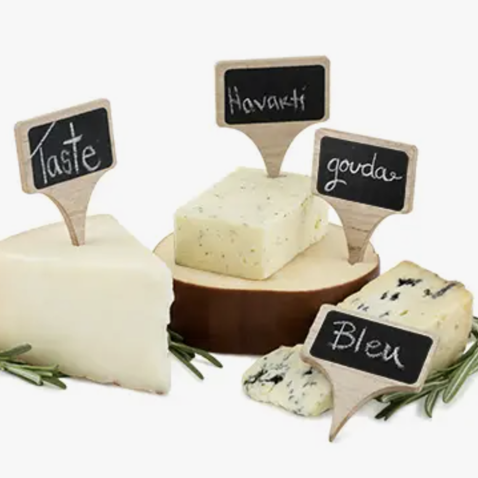 True Fabrications Wooden Cheese Markers