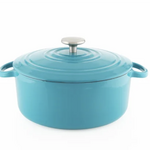Chantal 5 QT Cast Iron Dutch Oven, Sea Blue | Chantal