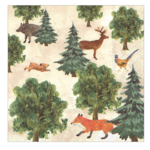 Boston International Luncheon Napkin, Animals & Trees | Boston International