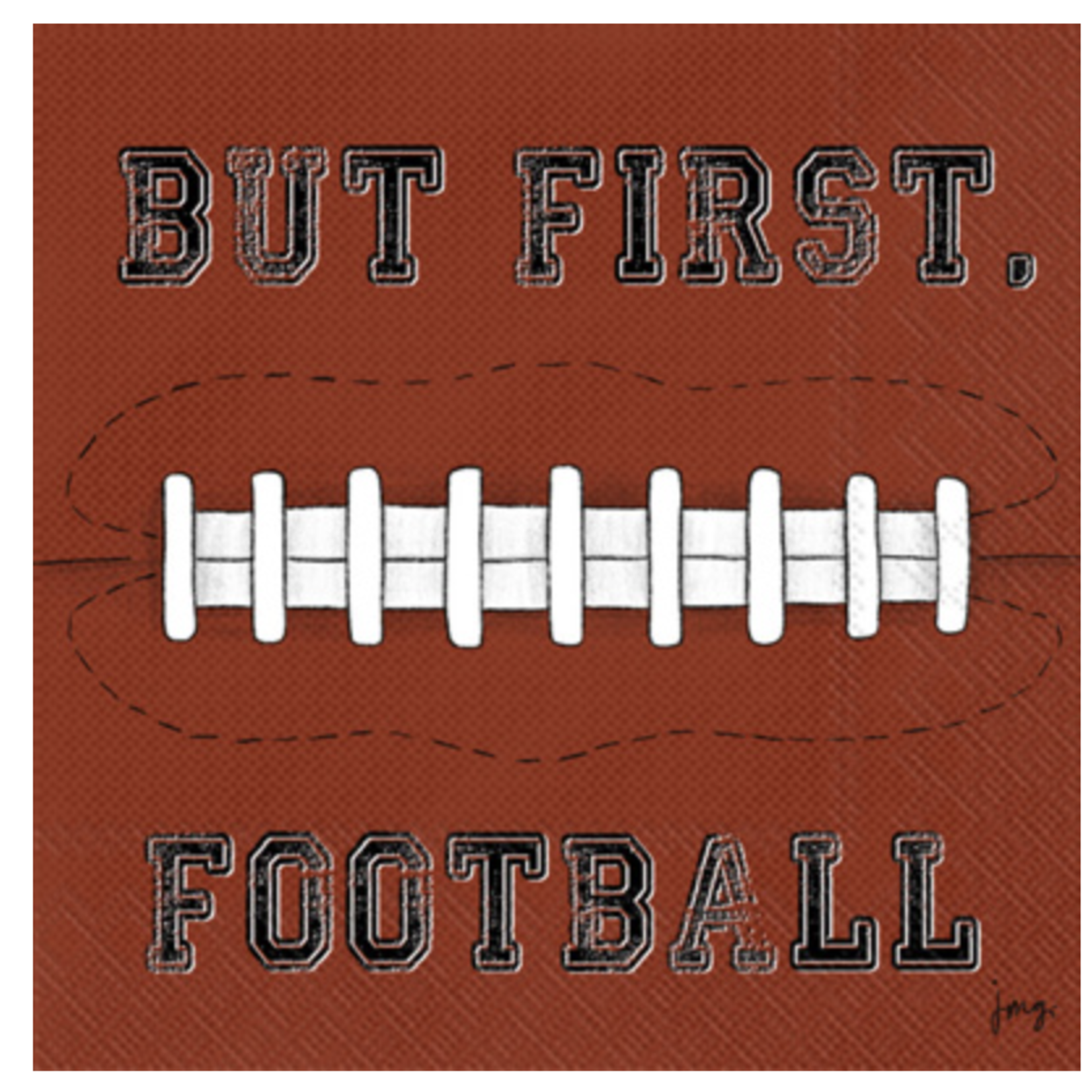 Boston International Cocktail Napkin, Football First | Boston International