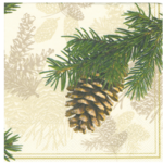 Boston International Cocktail Napkin, Fir Cone Cream | Boston International