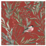 Boston International Cocktail Napkin, Winter Greens Red | Boston International