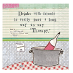Boston International Curly Girl Cocktail Napkin - Wine Therapy | Boston International