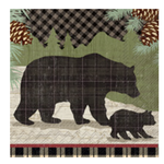 Boston International Cocktail Napkin, Black Bears | Boston International