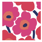 Boston International Cocktail Napkin, Unikko - Red