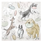 Boston International Cocktail Napkin, Frisbee Dogs | Boston International
