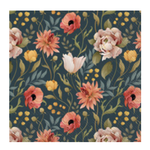 Boston International Cocktail Napkin, Flower Story Blue | Boston International