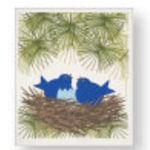 Swedish Dishcloth, Blue Bird Nest, Spring