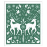 Cose Nuove Swedish Dishcloth, MK Deer - Green | Cose Nuove