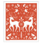 Cose Nuove Swedish Dishcloth, MK Deer - Red | Cose Nuove