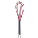 Silicone Egg Whisk, 8" red