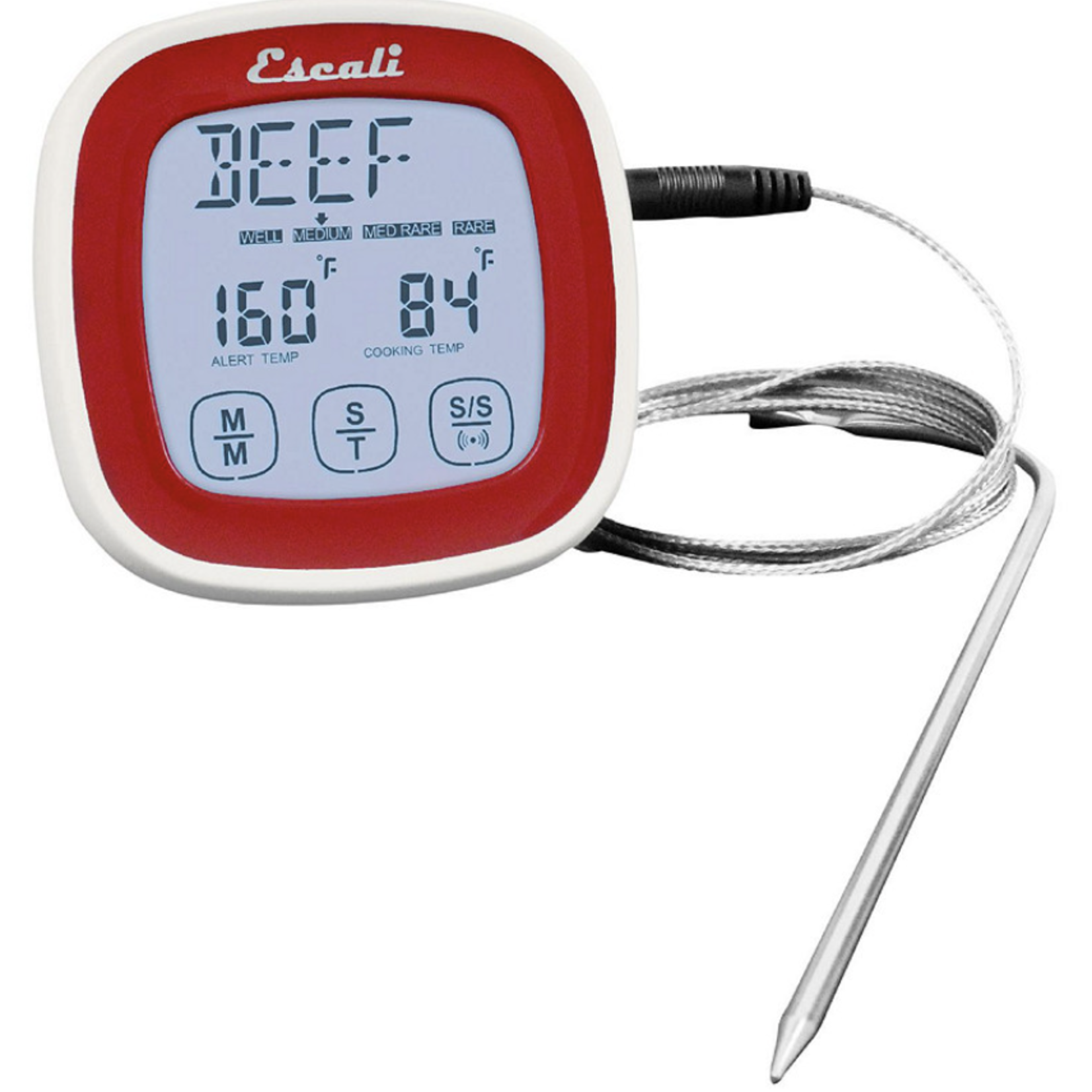 Escali Touch Screen Thermometer & Timer - Red | Escali