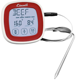Escali Touch Screen Thermometer & Timer - Red