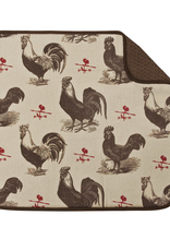 Dish Drying Mat. Farmhouse Rooster