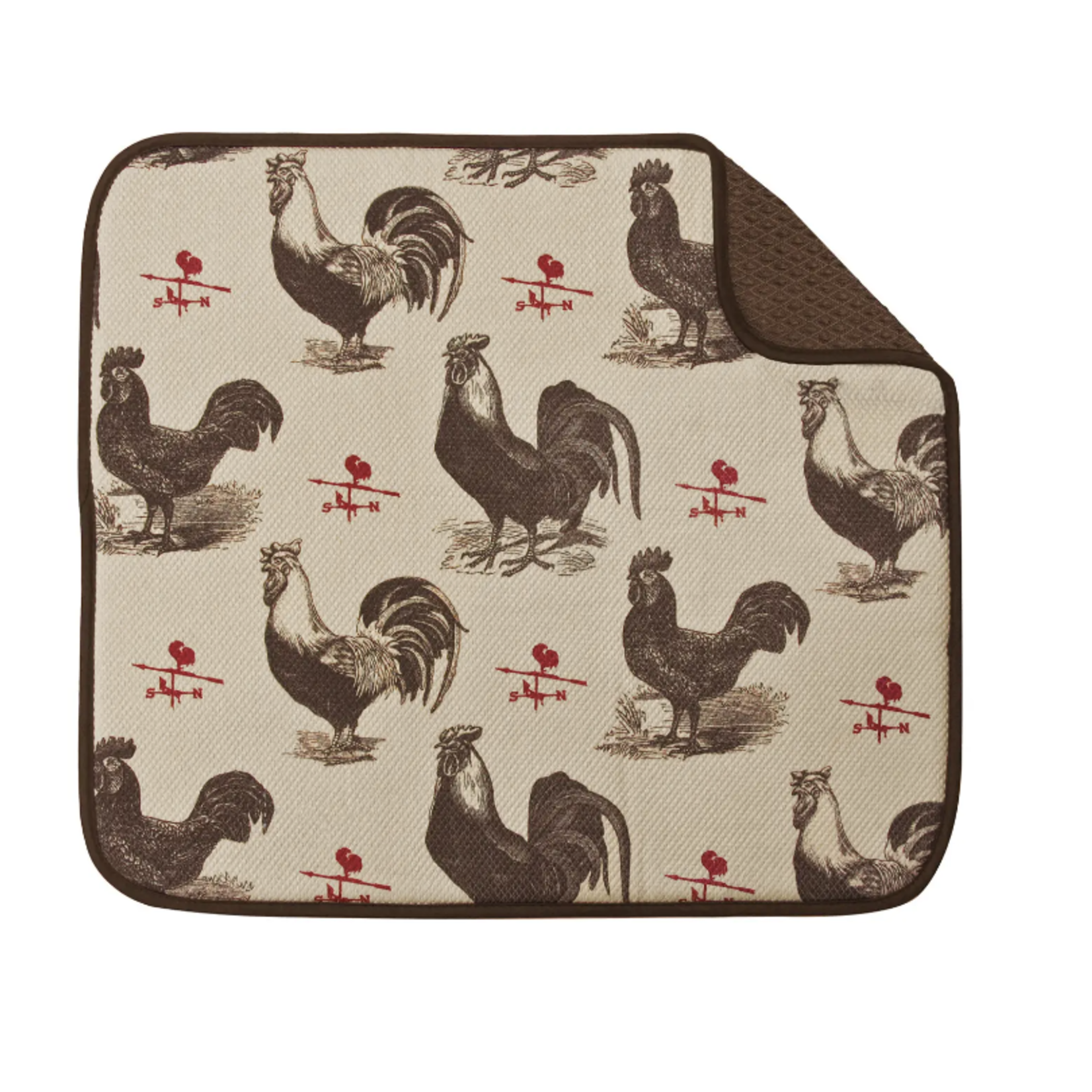 Fox Run Dish Drying Mat. Farmhouse Rooster | Fox Run