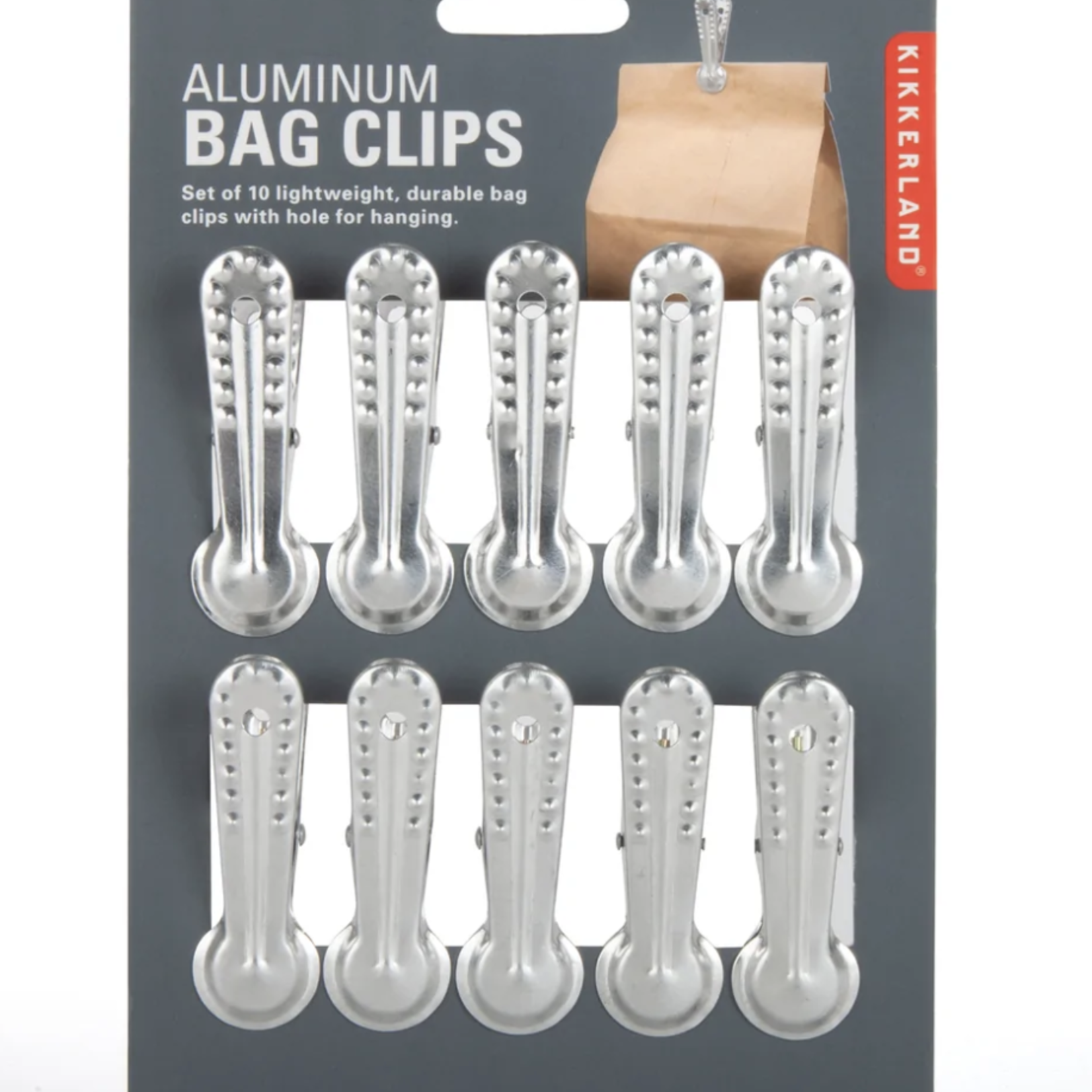 Kikkerland Aluminum Bag Clips S/10 | Kikkerland