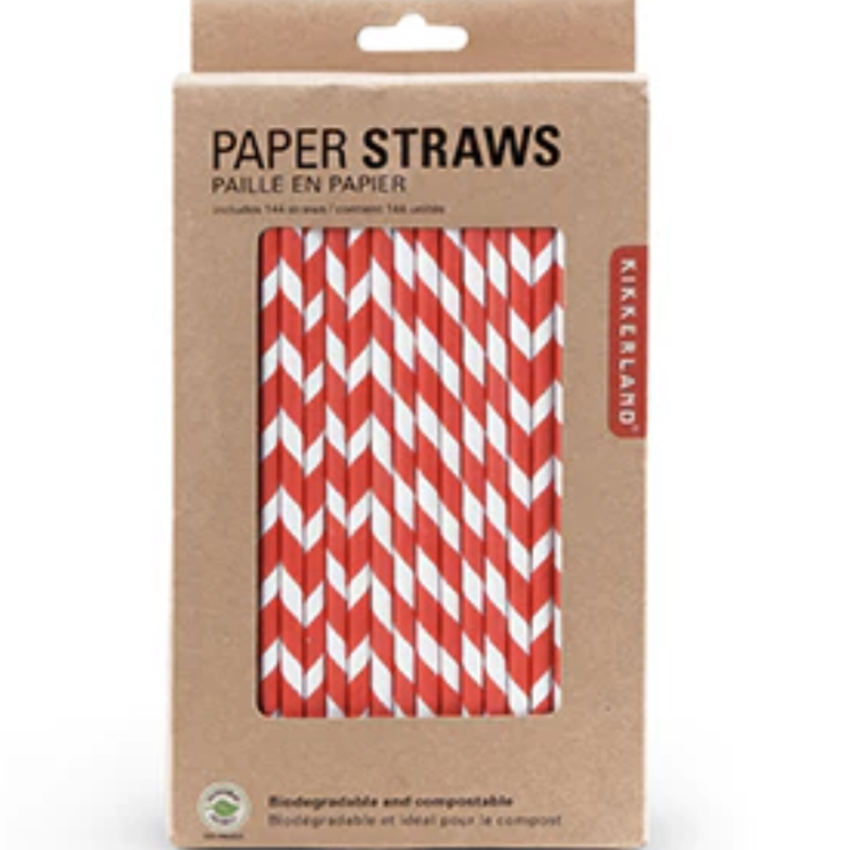 Kikkerland Red Stripe Paper Straws | Kikkerland