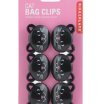 Kikkerland Cat Bag Clips, Black | Kikkerland
