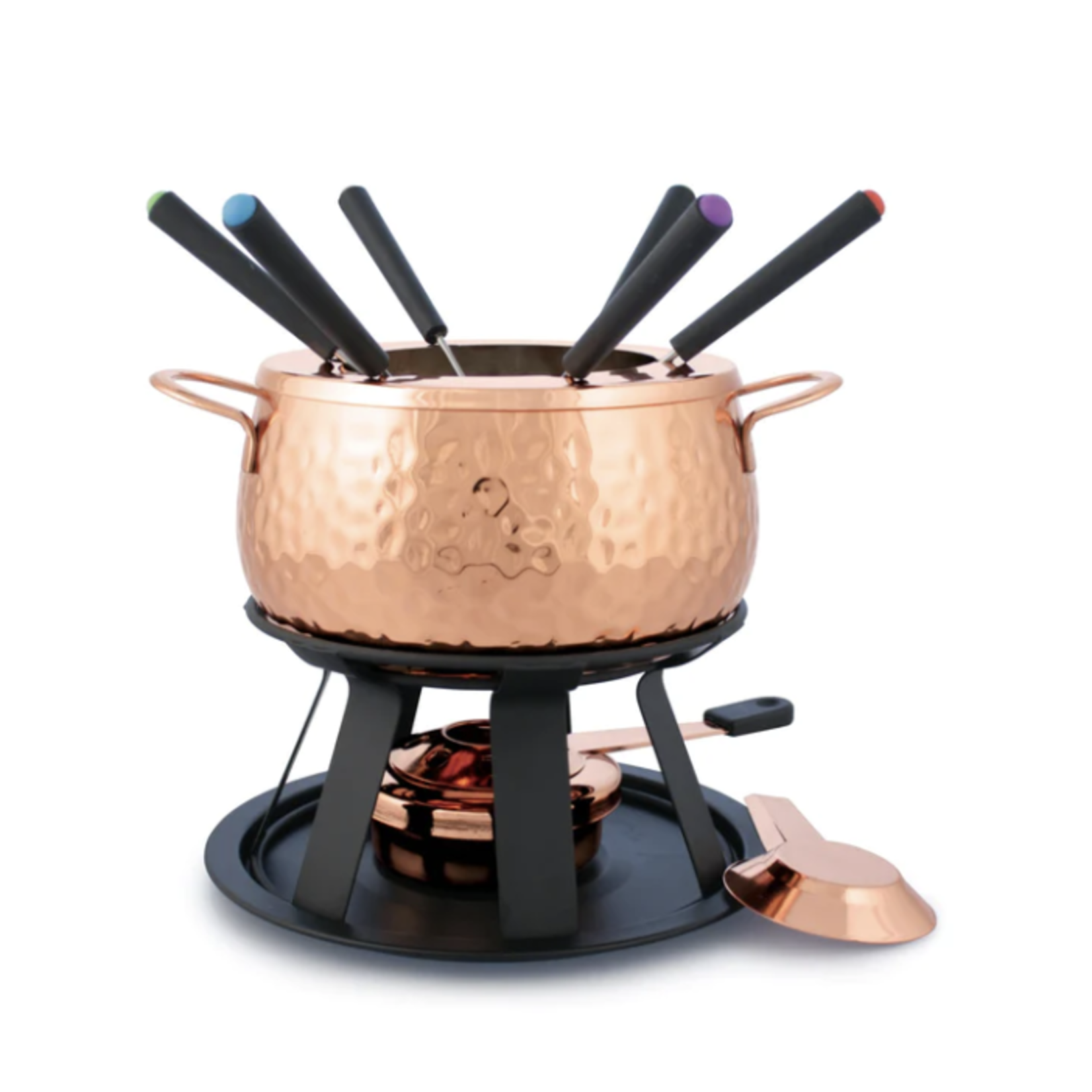 DKB Zyliss/Cole&Mason/Swissmar/AdHoc Hammered Copper Fondue Set | Swissmar