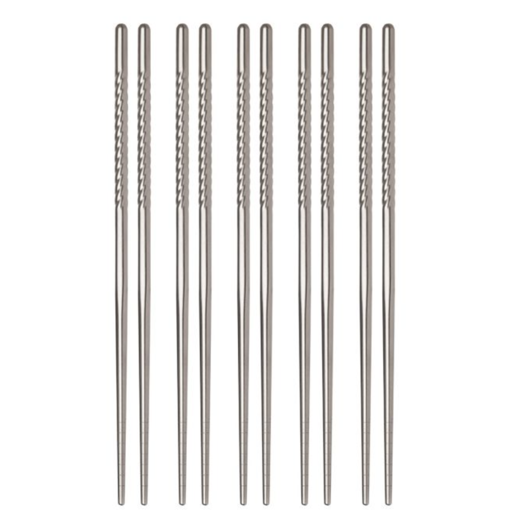 Harold Import Company Inc. Helen's Asian Kitchen Stainless Steel Chopsticks 5 Pairs