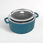 Staub Round Cocotte w/ Glass Lid, 4Qt, Turquoise | Staub