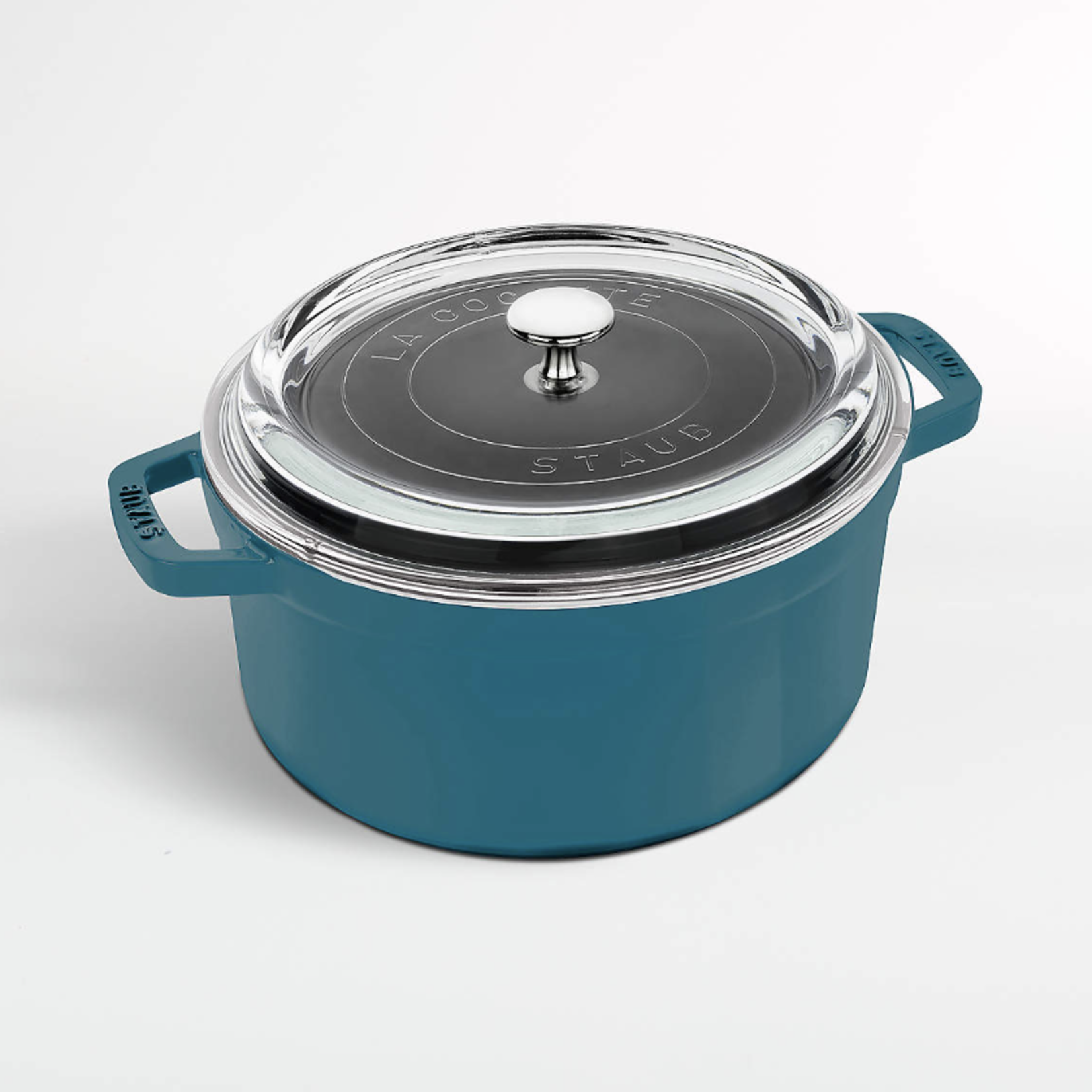 Staub Round Cocotte w/ Glass Lid, 4Qt, Turquoise | Staub