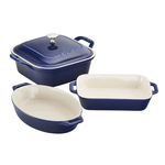 Staub PROMO Ceramic Baking Dish Set/4 Dark Blue | Staub