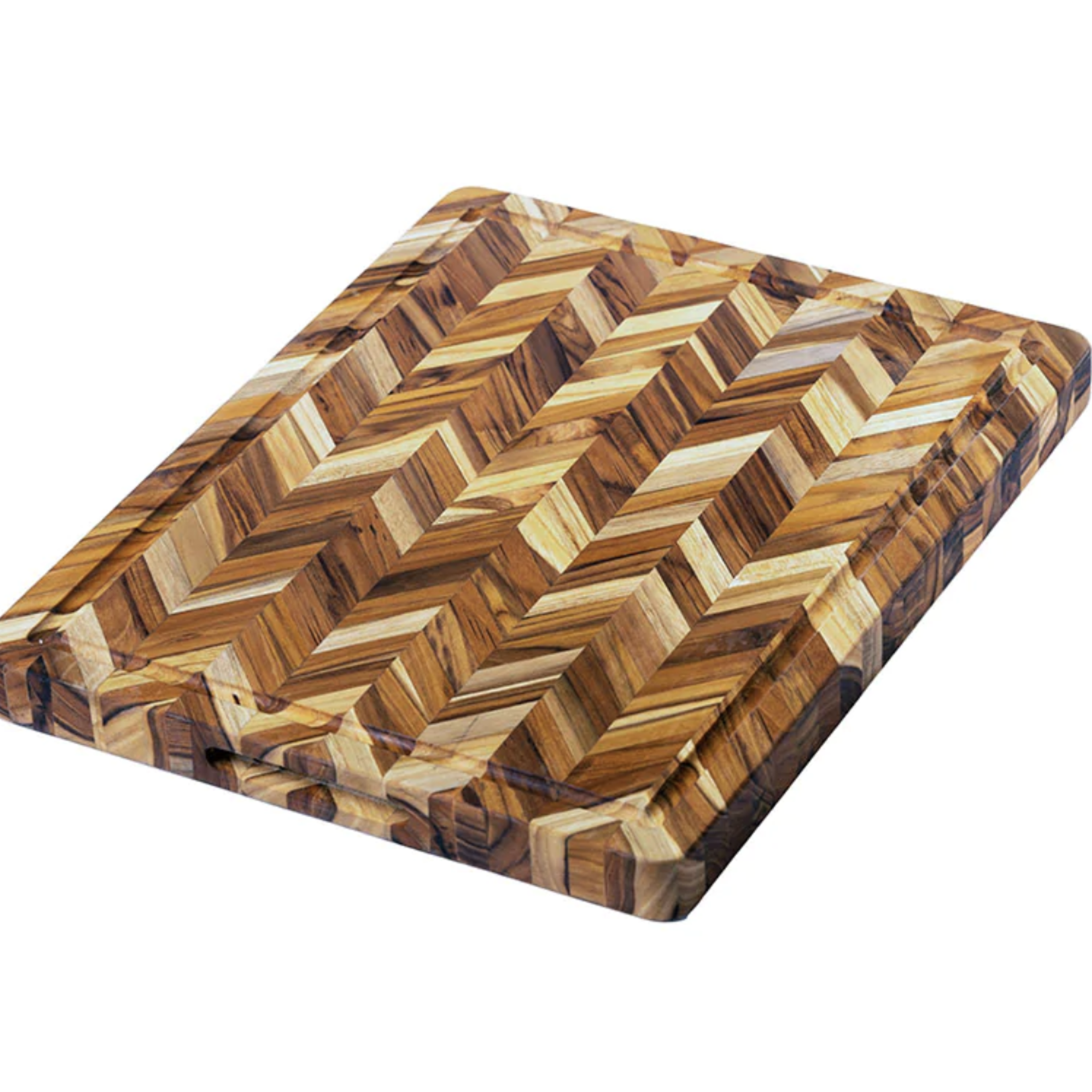 Teak Haus Herringbone Cutting Board, 16x12x1.5 | Teak Haus