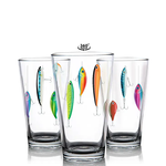 1 Brilliant Gift Pint Glass - Fishing Lures