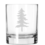 1 Brilliant Gift Whiskey Glass - Pine Tree