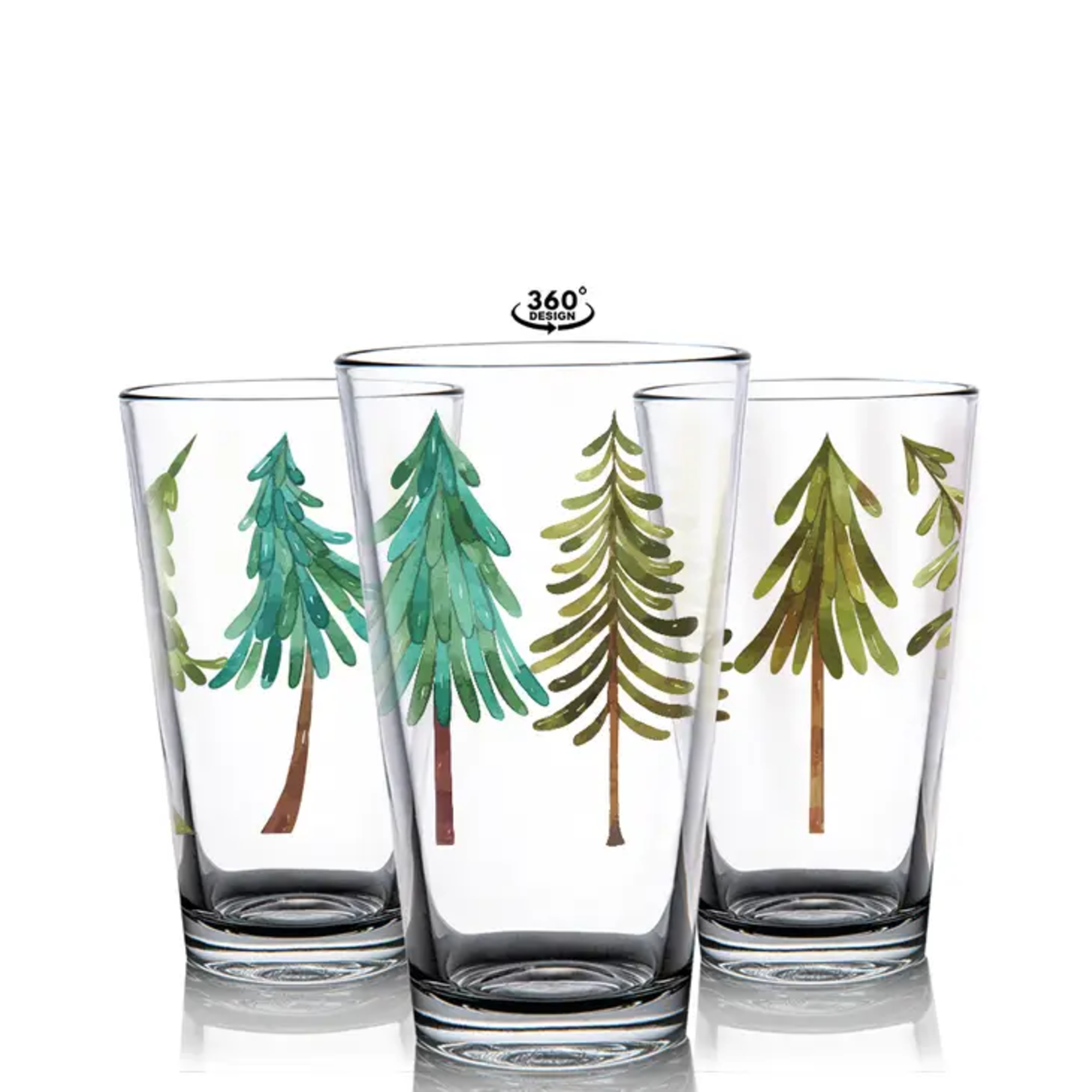 1 Brilliant Gift Pint Glass - Pine Trees (Color)