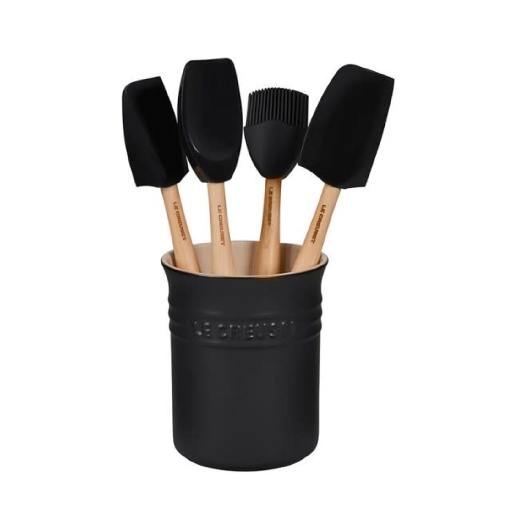 Le Creuset Craft Series 5-Piece Utensil Set with Crock, Licorice | Le Creuset