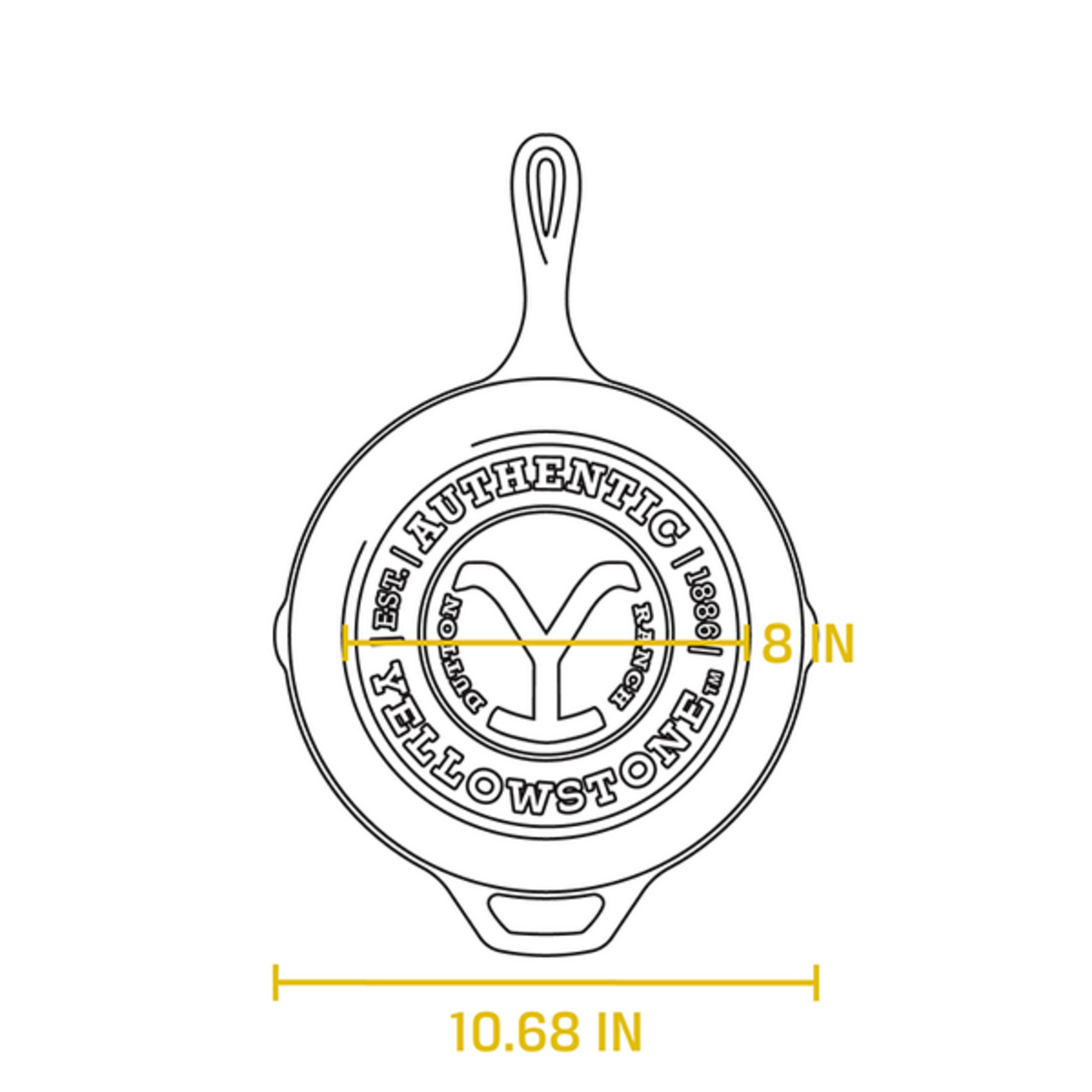 Lodge Yellowstone 10.25" Cast Iron Authentic Y Skillet