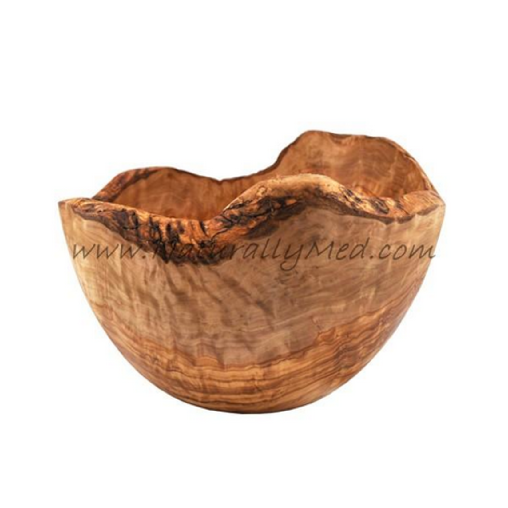 Naturally Med Olive Wood Natural Salad Bowl - 10.5" | Naturally Med