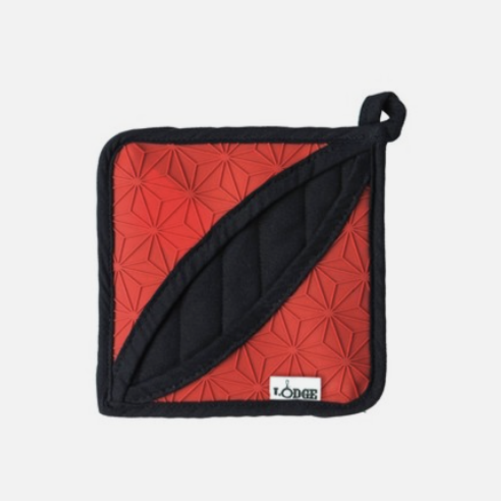 Lodge Red Silicone and Fabric Potholder / Trivet